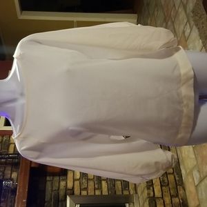 🌺NEW YORK & COMPANY balloon Sleeve off white Blouse 3/4 Length